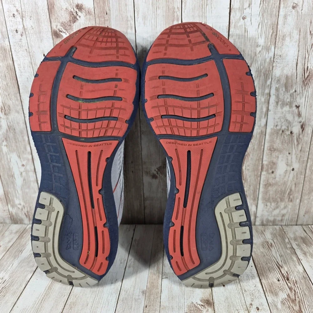 Brooks Glycerin 19 Mens Running Shoes Grey Navy Red 1103561D002 Size 11.5 D